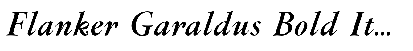 Flanker Garaldus Bold Italic